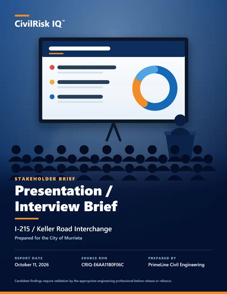 Presentation / Interview Brief cover for interview preparation