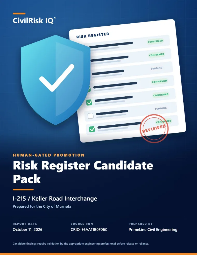 Risk Register Candidate Pack cover